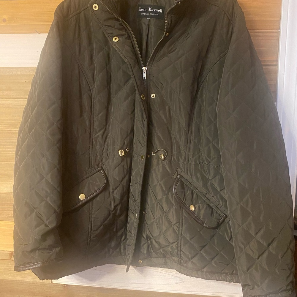 Jason Maxwell Women's Quilted Coat - Moss Green